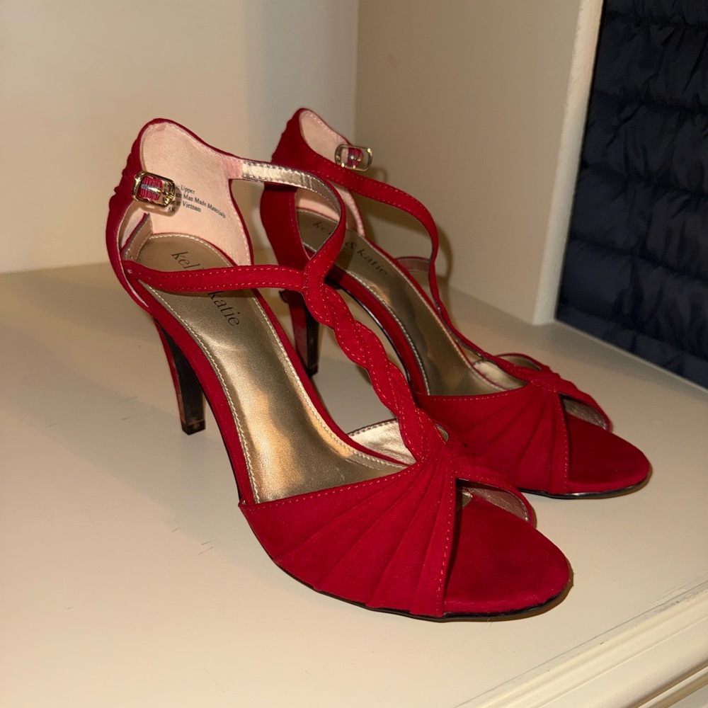 Red Kelly & Katie Suede Heels